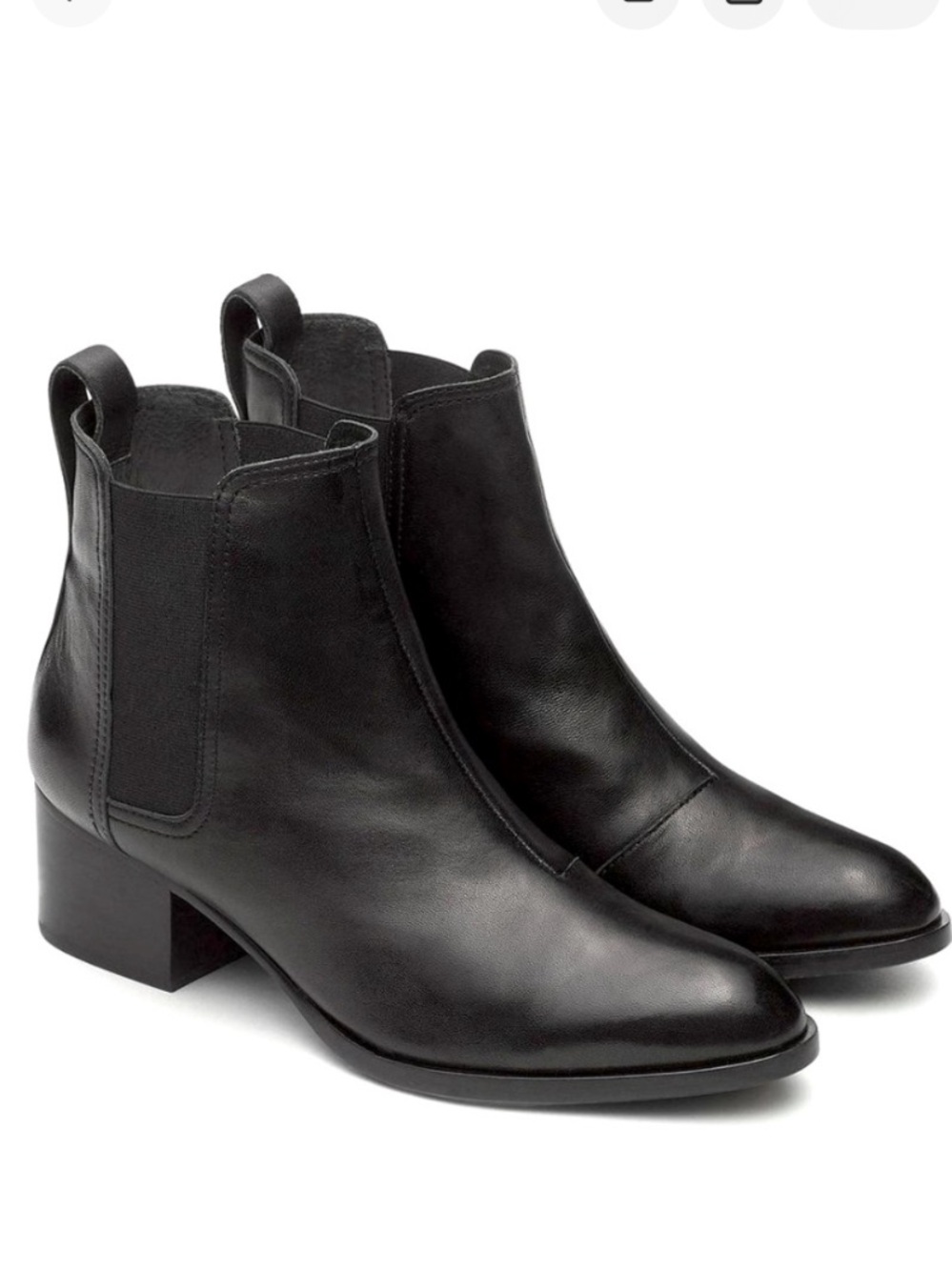 Rag & Bone Walker Chelsea Boot Size 39.5 Italian Lamb Leather Black Li…